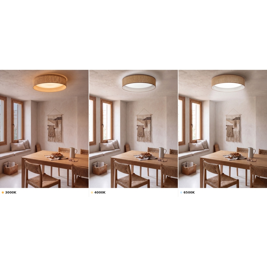 BRILAGI - LED-Deckenleuchte VELVET VARI LED/24W/230V 3000/4000/6500K Ø 45 cm beige
