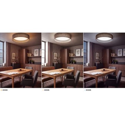 Brilagi - LED-Deckenleuchte VELVET VARI LED/24W/230V 3000/4000/6500K Ø 45 cm braun