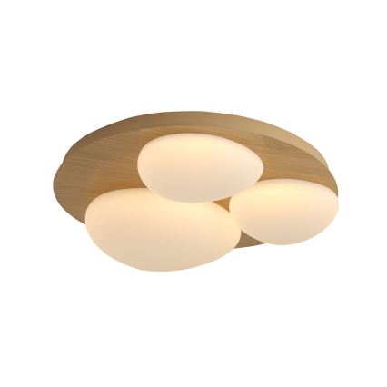 Brilagi - LED-Deckenleuchte VISBY WOOD LED/36W/230V, Ø 50 cm, braun