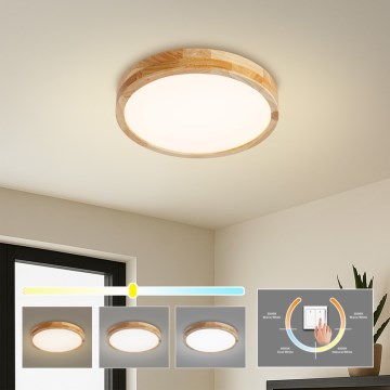 Brilagi - LED-Deckenleuchte WOODLINE LED/24W/230V 3000/4000/6000K Eiche Ø 30 cm