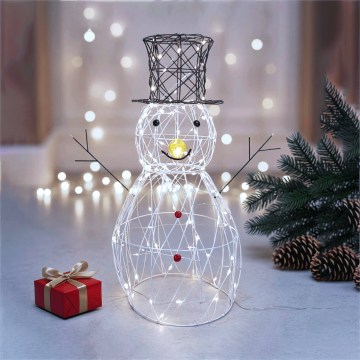 BRILAGI - LED Décoration de Noël extérieure LED/3,6W/8 fonctions 60 cm IP44 bonhomme de neige blanc froid