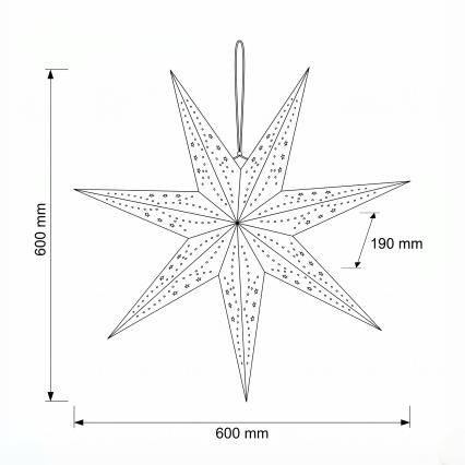 BRILAGI - LED Décoration de Noël LED/2xAA 60 cm étoile