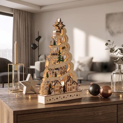 BRILAGI - LED Décoration de Noël LED/2xAA sapin