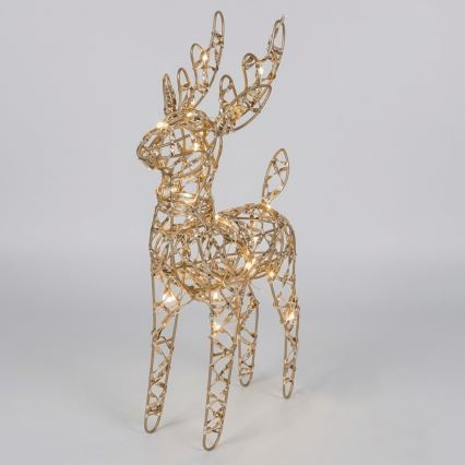 BRILAGI - LED decorazione natalizia LED/3xAA 42 cm renna bianco caldo/oro
