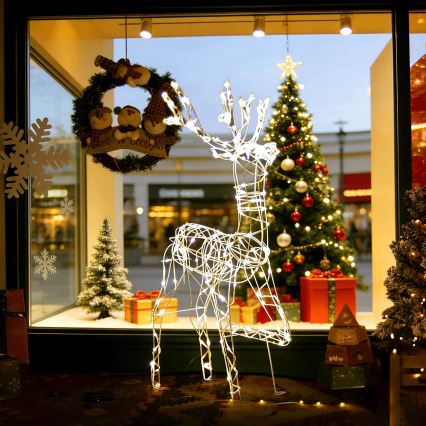 BRILAGI - LED Decorazione natalizia per esterni LED/3,6W/8 funzioni 150 cm IP44 renna bianco caldo