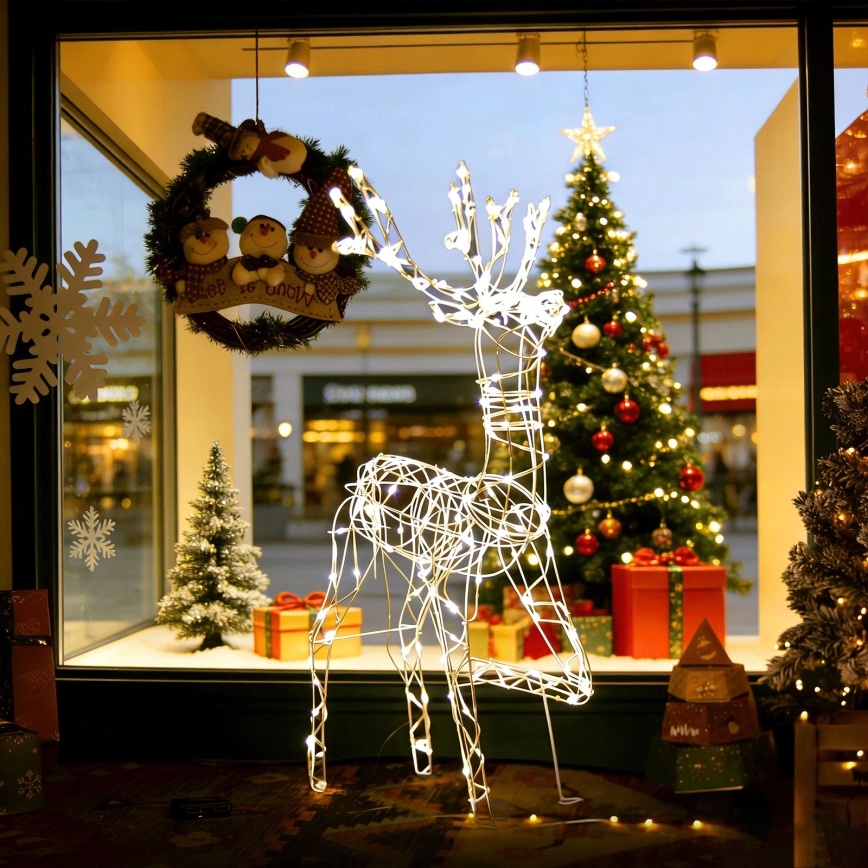 BRILAGI - LED Decorazione natalizia per esterni LED/3,6W/8 funzioni 150 cm IP44 renna bianco caldo
