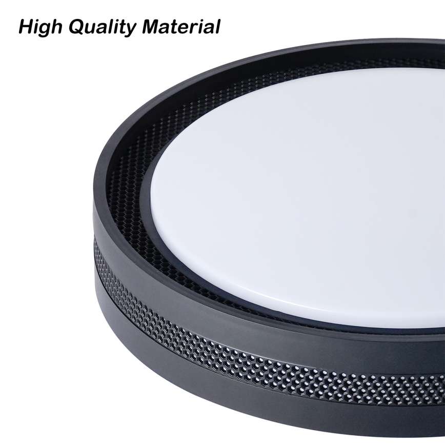 Brilagi - Plafonnier LED dimmable KREON LED/54W/230V 3000-6000K noir diam. 38 cm + télécommande