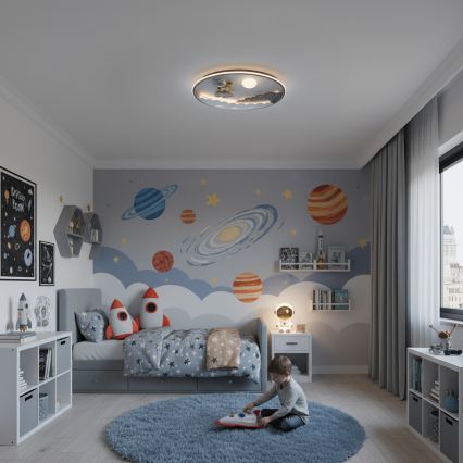 Brilagi - Plafonnier LED dimmable pour chambre d'enfant ASTRO LED/68W/230V 3000-6000K Ø 49 cm + télécommande