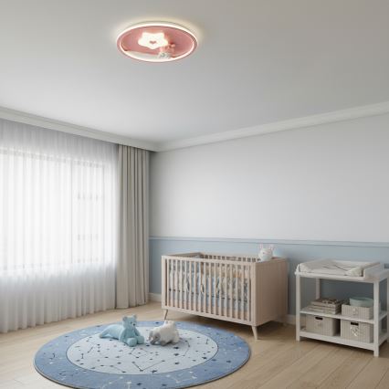 Brilagi - Plafonnier LED dimmable pour enfants BUNNY LED/83W/230V 3000-6000K Ø 49 cm + télécommande