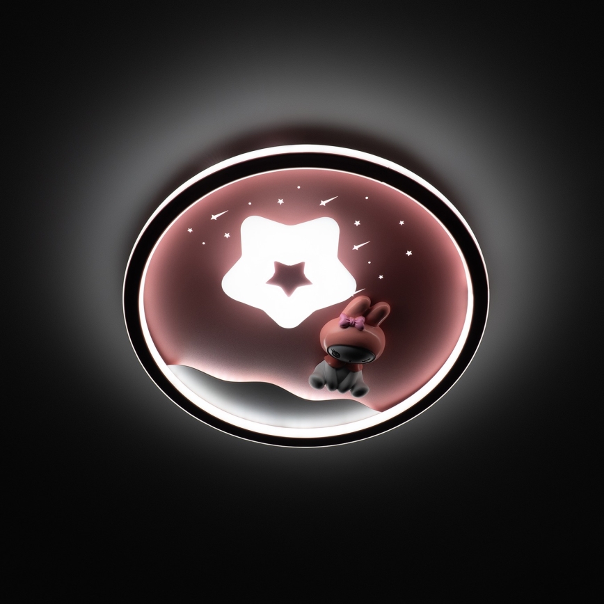 Brilagi - Plafonnier LED dimmable pour enfants BUNNY LED/83W/230V 3000-6000K Ø 49 cm + télécommande