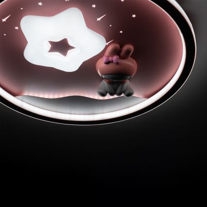 Brilagi - Plafonnier LED dimmable pour enfants BUNNY LED/83W/230V 3000-6000K Ø 49 cm + télécommande