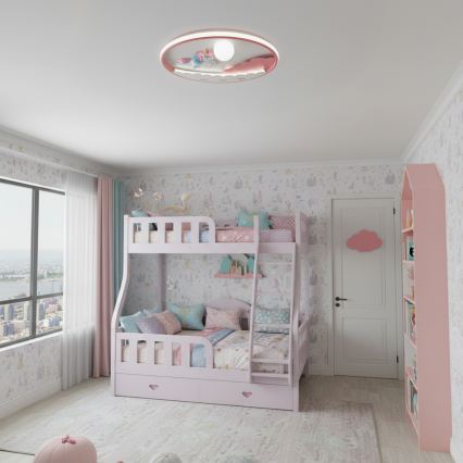 Brilagi - Plafonnier LED dimmable pour enfants UNICORN LED/68W/230V 3000-6000K diam. 49 cm + télécommande