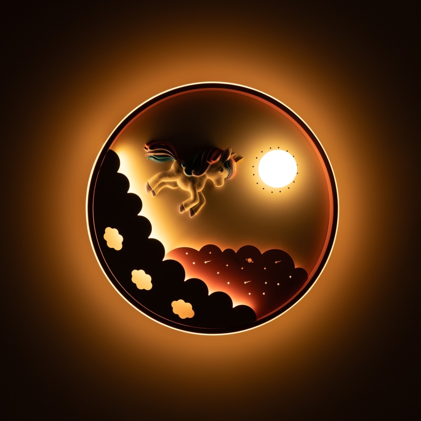 Brilagi - Plafonnier LED dimmable pour enfants UNICORN LED/68W/230V 3000-6000K diam. 49 cm + télécommande