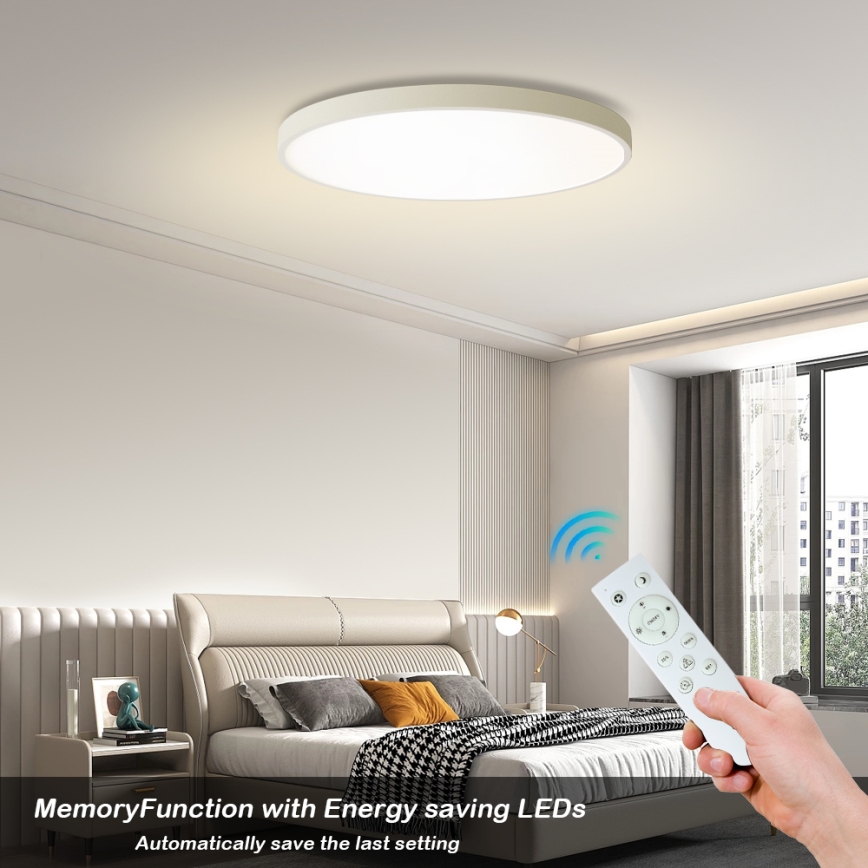 Brilagi - Plafonnier LED dimmable POOL SMART LED/100W/230V 3000-6000K diam. 80 cm Wi-Fi Tuya blanc + télécommande