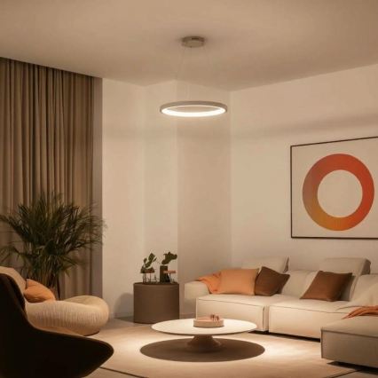 BRILAGI - Suspension LED dimmable sur câble FALCON SLIM LED/42W/230V 3000-6500K Ø 50 cm beige + télécommande