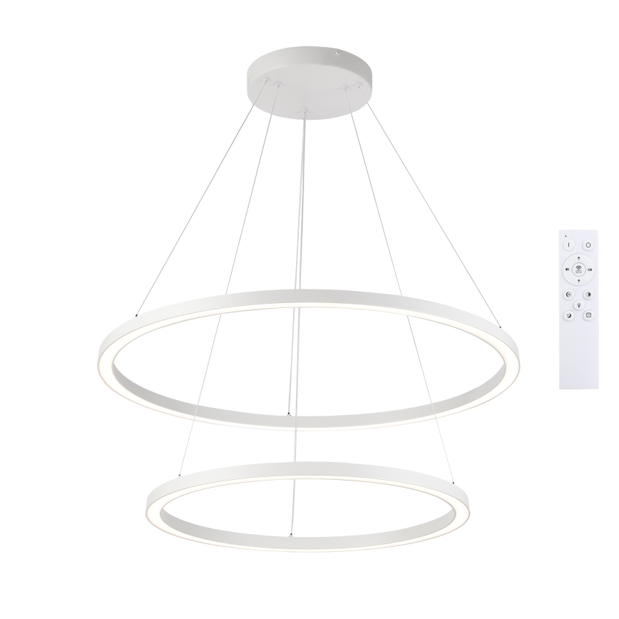 Brilagi - Suspension LED dimmable sur câble PORTOFINO LED/98W/230V 3000-6000K Ø 80 cm blanche + télécommande