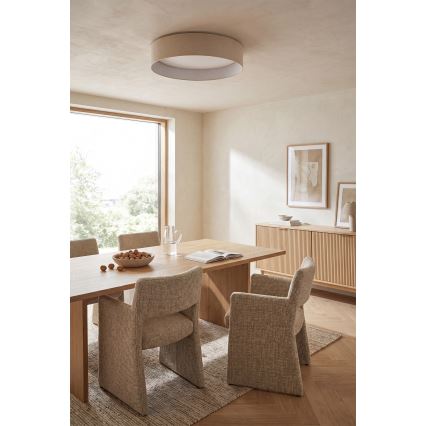 Brilagi - Plafonnier LED dimmable VELVET SMARTIX LED/36W/230V 3000-6000K Ø 55 cm crème Wi-Fi Tuya Beacon + télécommande