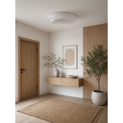 BRILAGI - Plafonnier LED dimmable VELVET TWIST LED/36W/230V 3000–6000K Ø 65 cm Wi-Fi Tuya Beacon blanc + télécommande