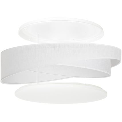 BRILAGI - Plafonnier LED dimmable VELVET TWIST LED/36W/230V 3000–6000K Ø 65 cm Wi-Fi Tuya Beacon blanc + télécommande