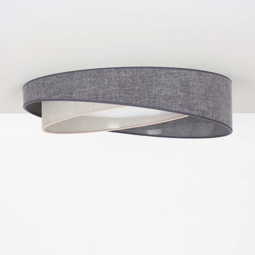 BRILAGI - Plafonnier LED dimmable VELVET TWIST LED/36W/230V 3000-6000K Ø 65 cm Wi-Fi Tuya Beacon gris/crème + télécommande