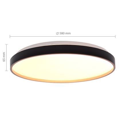 Brilagi - dimmbare LED-Deckenleuchte CALA LED/60W/230V 3000-6500K Durchmesser 58 cm + Fernbedienung