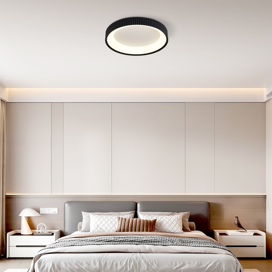 Brilagi - LED-dimmbare Deckenleuchte FALCON MODERN LED/30W/230V 3000-6500K Ø 40 cm schwarz + Fernbedienung