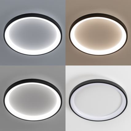 Brilagi - LED dimmbar Deckenleuchte FALCON SLIM LED/42W/230V 3000-6500K Ø 50 cm schwarz + Fernbedienung