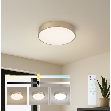 Brilagi - LED-dimmbar Deckenleuchte POOL LED/36W/230V 3000-6000K Ø 30 cm goldfarben + Fernbedienung