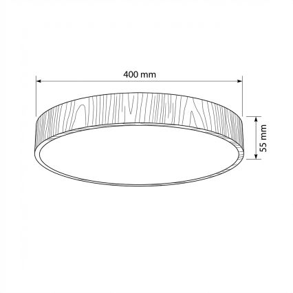 Brilagi - LED-dimmbare Deckenleuchte POOL LED/50W/230V 3000-6000K Ø 40 cm Holzdekor + Fernbedienung