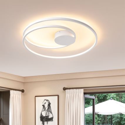 Brilagi - TWISTER LED-Deckenleuchte, dimmbar, 75 W, 230 V, 3000-6000 K, Ø 70 cm, weiß + Fernbedienung