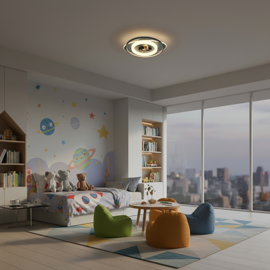 Brilagi - Dimmbare LED-Kinder-Deckenleuchte ASTRO LED/68W/230V 3000-6000K + Fernbedienung