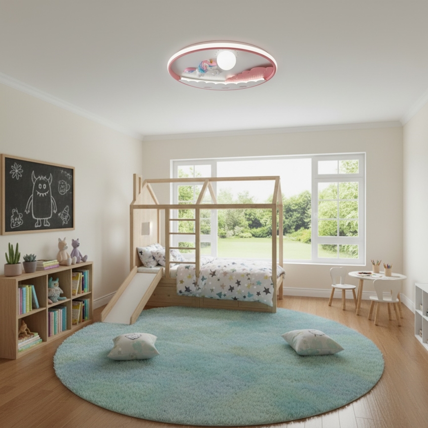 Brilagi - Dimmbare LED-Kinder-Deckenleuchte UNICORN LED/68W/230V 3000-6000K Ø 49 cm + Fernbedienung