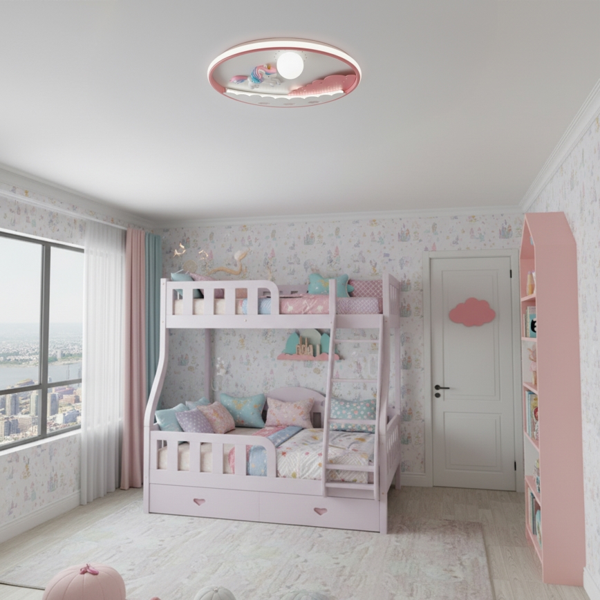 Brilagi - Dimmbare LED-Kinder-Deckenleuchte UNICORN LED/68W/230V 3000-6000K Ø 49 cm + Fernbedienung