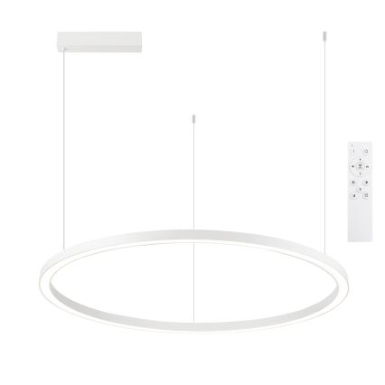 Brilagi - PORTOFINO LED-dimmbare Hängeleuchte an Seil LED/60W/230V 3000-6000K Ø 80 cm weiß + Fernbedienung