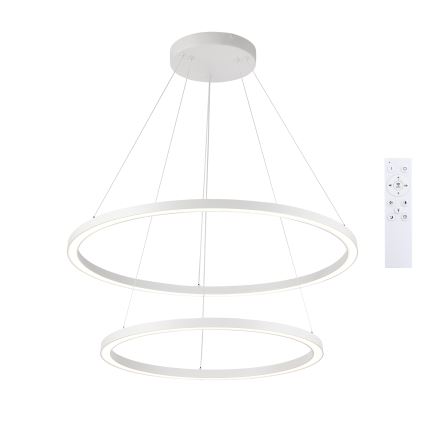 Brilagi - dimmbare LED-Pendelleuchte an Kabel PORTOFINO LED/98W/230V 3000-6000K Ø 80 cm weiß + Fernbedienung