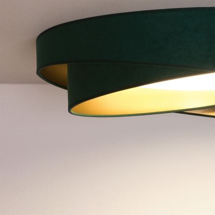 BRILAGI - LED-dimmbare Deckenleuchte VELVET TWIST LED/36W/230V 3000-6000K Ø 65 cm Wi-Fi Tuya Beacon grün/gold + Fernbedienung