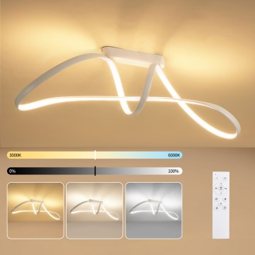 Brilagi - LED dimmbare Aufputz-Deckenleuchte TWISTER LED/60W/230V 3000-6000K weiß + Fernbedienung