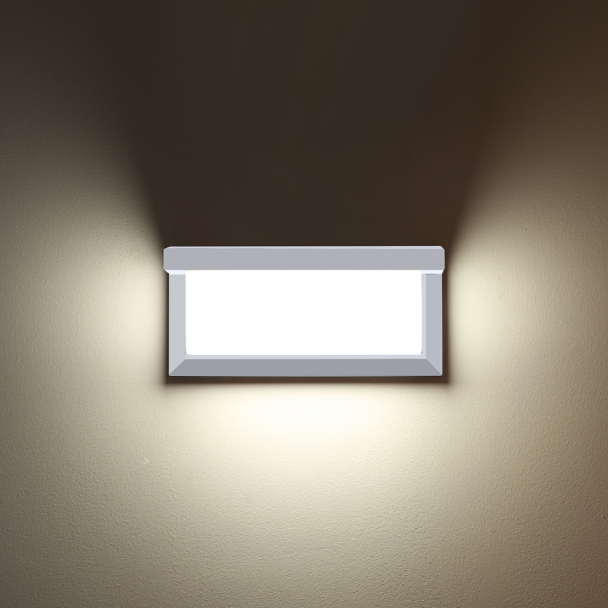 Brilagi - LED-dimmbare Außenwandleuchte BRICKY 1xE27/6W/230V 2700-6500K IP54 weiß