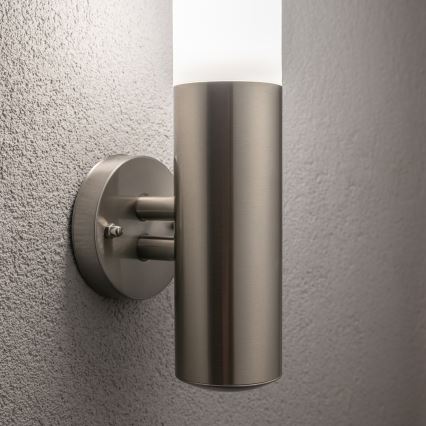 BRILAGI - LED-dimmbare Außenwandleuchte ELIA 1xE27/6W/230V 2700-6500K IP44 Wi-Fi mattchrom