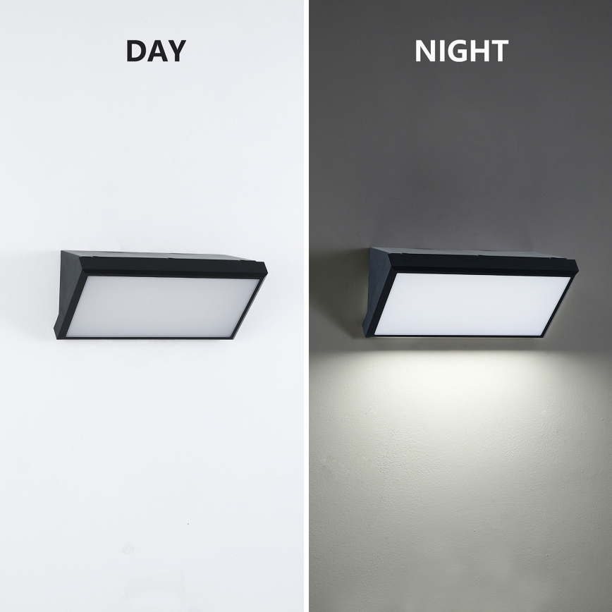 Brilagi - LED dimmbare Außenwandleuchte TRIANGLE 1xE27/6W/230V 2700-6500K IP65 schwarz