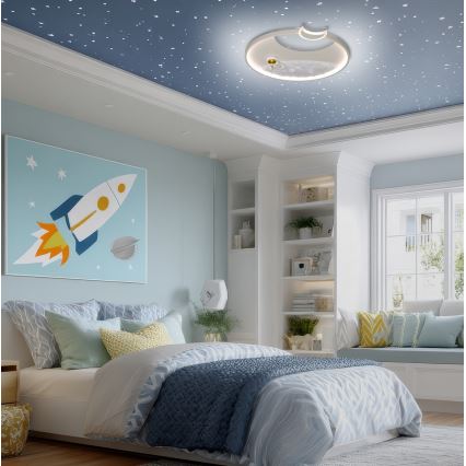 Brilagi - Dimmbares LED-Kinder-Deckenlicht ASTRO LED/20W/230V Ø 50 cm 3000-6000K Astronaut + Fernbedienung