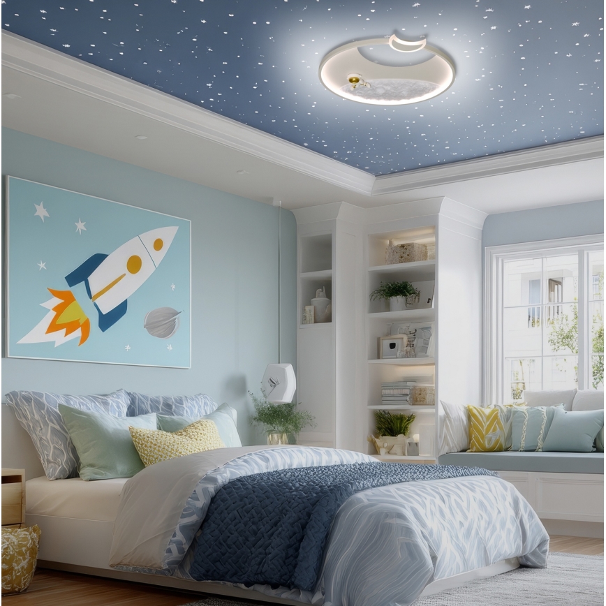 Brilagi - Dimmbares LED-Kinder-Deckenlicht ASTRO LED/20W/230V Ø 50 cm 3000-6000K Astronaut + Fernbedienung