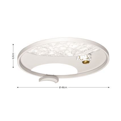 Brilagi - Dimmbares LED-Kinder-Deckenlicht ASTRO LED/20W/230V Ø 50 cm 3000-6000K Astronaut + Fernbedienung