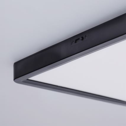Brilagi - LED-dimmbare Deckenleuchte ESTELA SQUARE LED/36W/230V 3000-6500K 31x31 cm schwarz + Fernbedienung