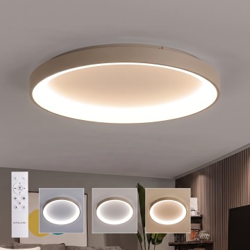 BRILAGI - LED-dimmbare Deckenleuchte FALCON II LED/108W/230V 3000-6500K Ø 80 cm weiß/beige + Fernbedienung