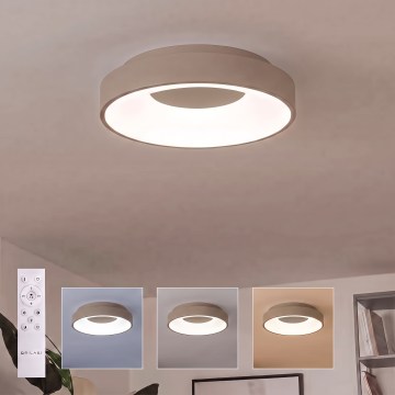 BRILAGI - LED-dimmbare Deckenleuchte FALCON II LED/67W/230V 3000-6500K Ø 40 cm beige + Fernbedienung