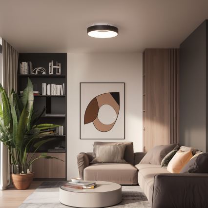 Brilagi - dimmbare LED-Deckenleuchte FALCON II LED/67W/230V 3000-6500K Ø 40 cm schwarz + Fernbedienung