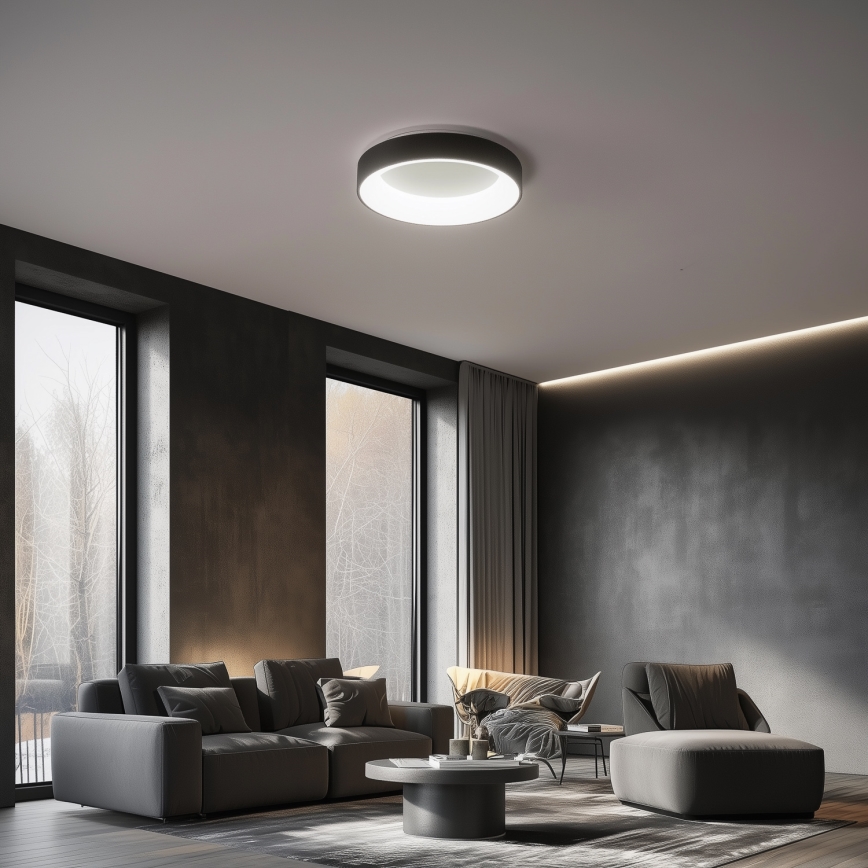 Brilagi - LED-dimmbare Deckenleuchte FALCON LED/80W/230V 3000-6500K Ø 60 cm schwarz + Fernbedienung