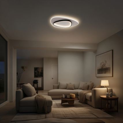 Brilagi - dimmbare LED-Deckenleuchte FLARE LED/70W/230V 3000-6000K 55x55 cm weiß/schwarz + Fernbedienung