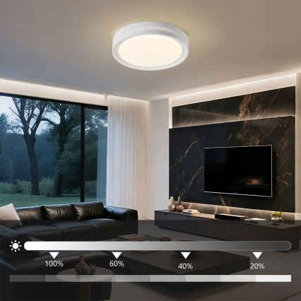 BRILAGI - Dimmbare LED-Deckenleuchte KREON LED/54W/230V 3000-6000K weiß Ø 38 cm + Fernbedienung